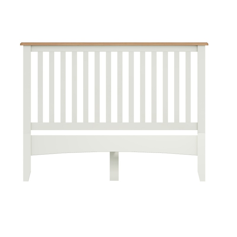 DC GA Double Bed Frame Pure White/Light Oak